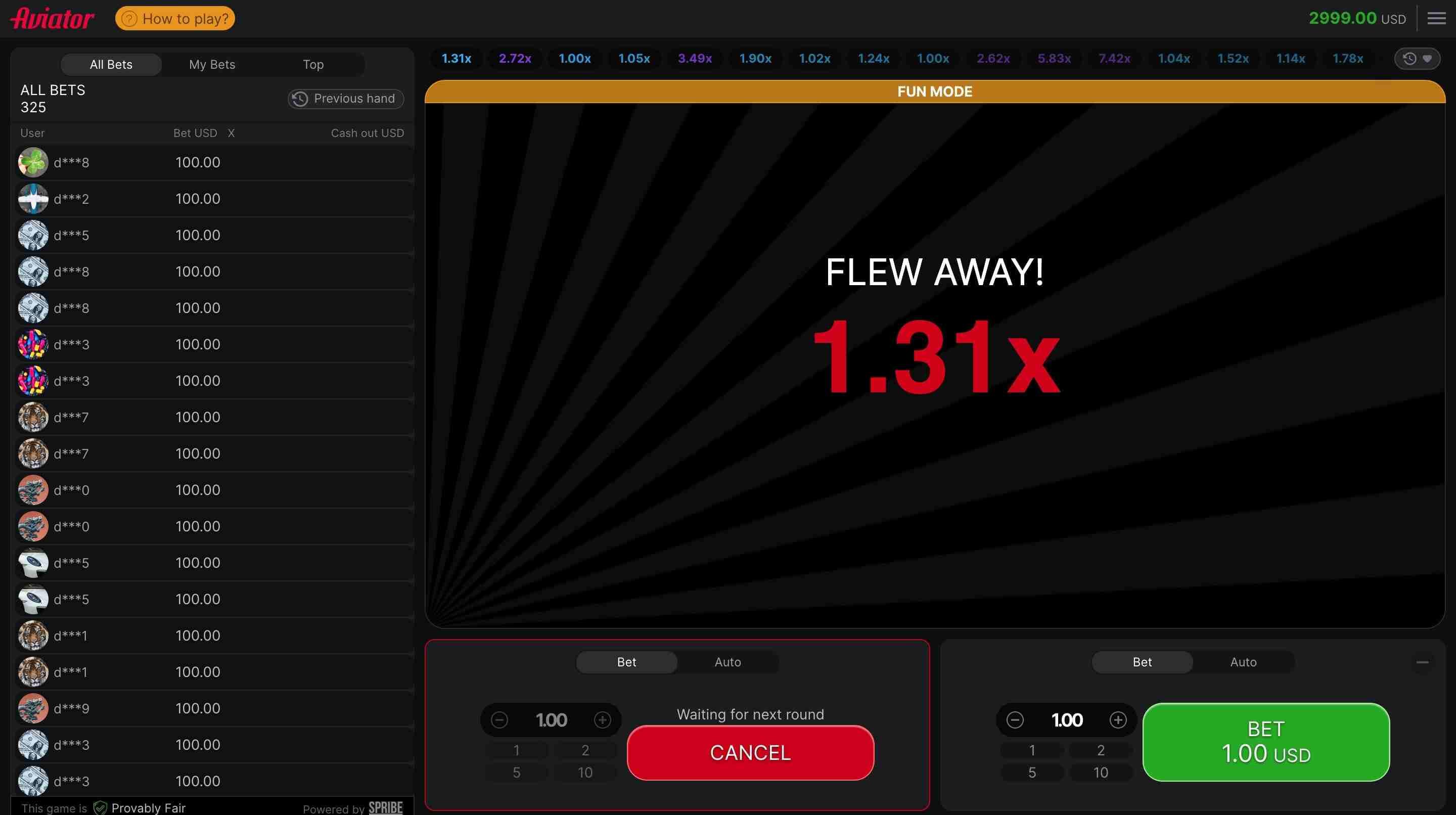 aviator demo game